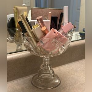 Elegant Glass Makeup Organizer - makeup not included